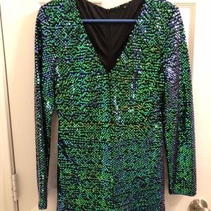 Sequin velvet romper